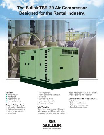 Sullair Air Compressor TSR-20 - Ring Power Systems