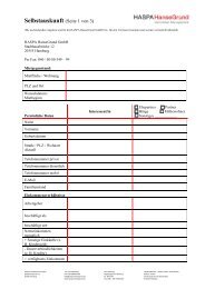 Selbstauskunft (Seite 1 von 3) - HASPA HanseGrund
