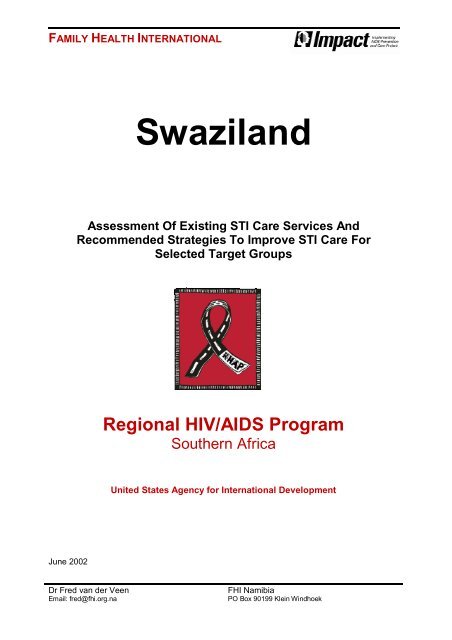 Swaziland Sti Report Family Health International Swaziland Sti Report Family Health International