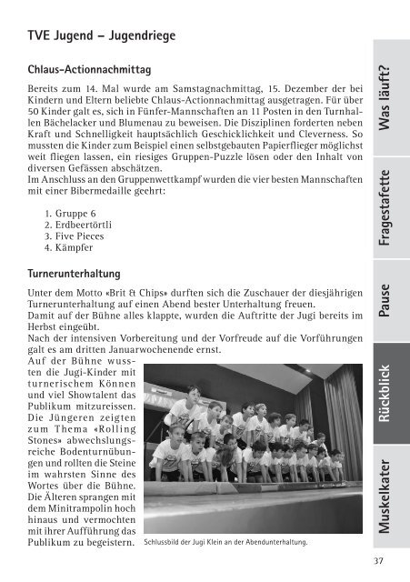 Muskelkater Frühlingsausgabe 2013 - Turnverein Eschlikon