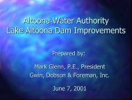 Lake Altoona (PA) Dam Improvements - Gwin, Dobson & Foreman, Inc.