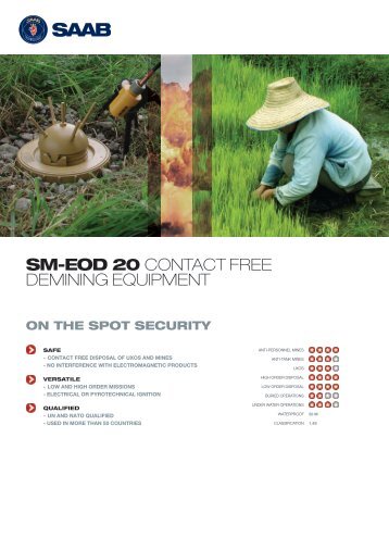 SM-EOD 20 CONTACT FREE DEMINING EQUIPMENT - Saab