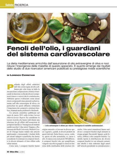 Fenoli dell'olio, i guardiani del sistema cardiovascolare - Agricoltura24