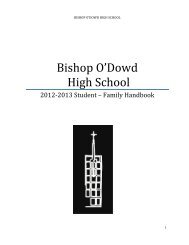 Student-Family Handbook 2012-13 - Bishop O'Dowd High School