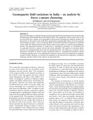 Geomagnetic field variations in India â an analysis by Fuzzy c ... - IGU