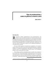 Tipos de presidencialismo y modos de gobierno en AmÃ©rica Latina