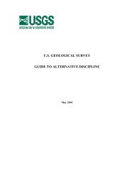 U.S. GEOLOGICAL SURVEY GUIDE TO ALTERNATIVE ... - the USGS