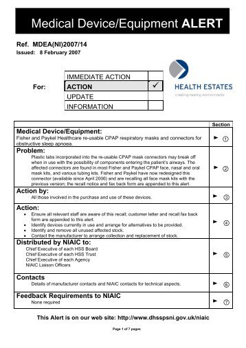 ACTION - Department of Health, Social Services and Public Safety