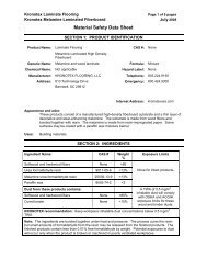 Material Safety Data Sheet - Formica Flooring