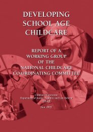 Developing School Age Childcare - Department of Children and ...