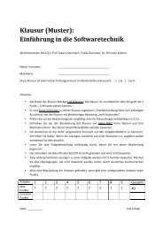 Klausur (Muster): EinfÃƒÂ¼hrung in die Softwaretechnik