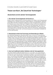 Thesen zum Buch âDie Zukunft der Technologienâ - SteinmÃ¼ller