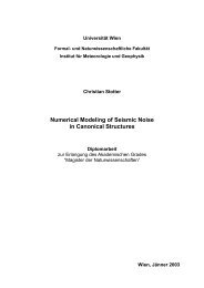 Numerical Modeling of Seismic Noise in Canonical Structures