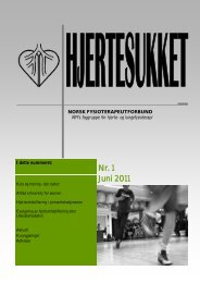 Hjertesukket juni 2011.pdf - Norsk Fysioterapeutforbund