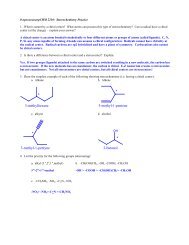 Stereochemistry Worksheet