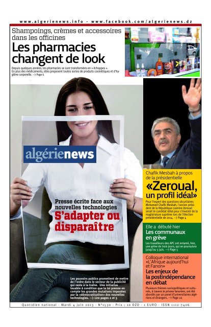 Fr-04-06-2013 - Algérie news quotidien national d'information