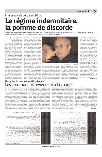 Fr-04-06-2013 - Algérie news quotidien national d'information