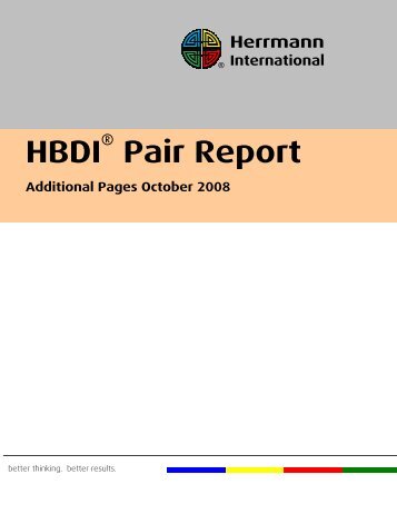 HBDI Pair Report - Herrmann International