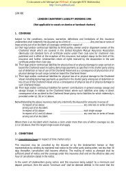 LONDON CHARTERER'S LIABILITY WORDING ... - Fortunes de mer