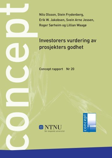 Investorers vurdering av prosjekters godhet - Concept - NTNU