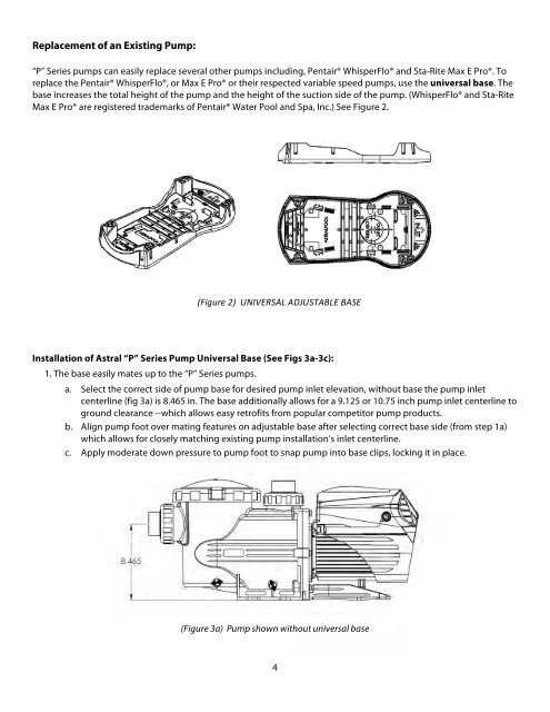 Owner's Manual for P-Series Pumps - Astral Pool USA