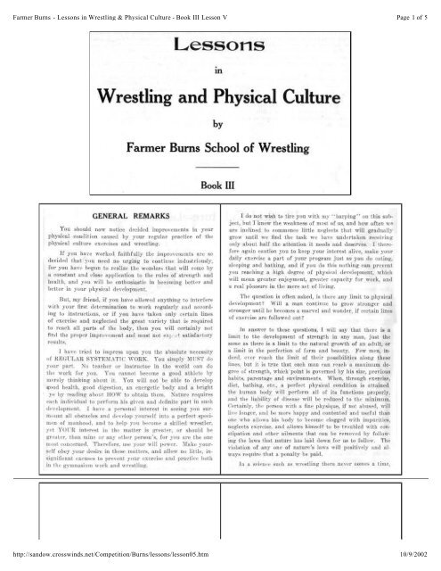 Page 1 of 5 Farmer Burns - Lessons in Wrestling & Physical Culture ...