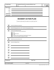 Incident Action Plan Cover Sheet