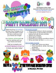 Visit us or email us at prcbookings@porthope.ca to book your party ...