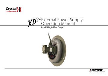 3023 XP2i External Power Supply Manual - Crystal Engineering