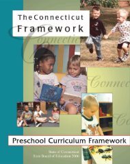Connecticut's Preschool Curriculum Framework - Connecticut State ...