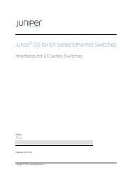 Interfaces for EX Series Switches - Juniper Networks