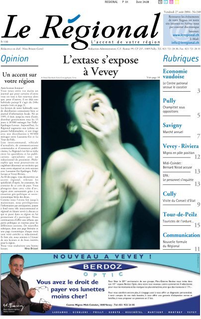 L'extase s'expose à Vevey