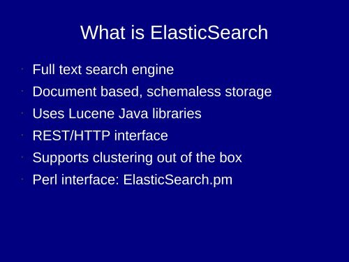 ElasticSearch - Milton Keynes Perl Mongers