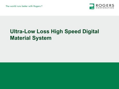 High Speed Digital - SMTA
