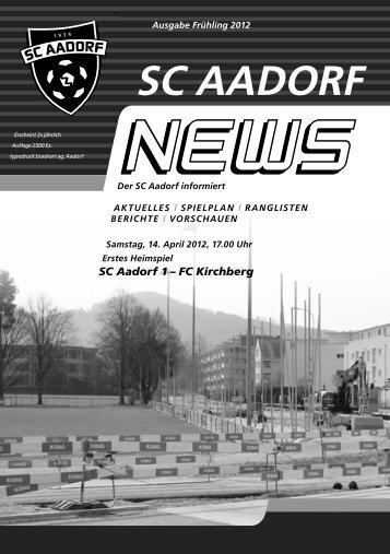 SCA-News FrÃ¼hjahr 2012 - SC Aadorf