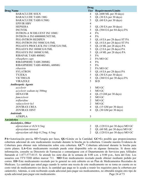 Prescription Drug Guide Comprehensive list of covered drugs