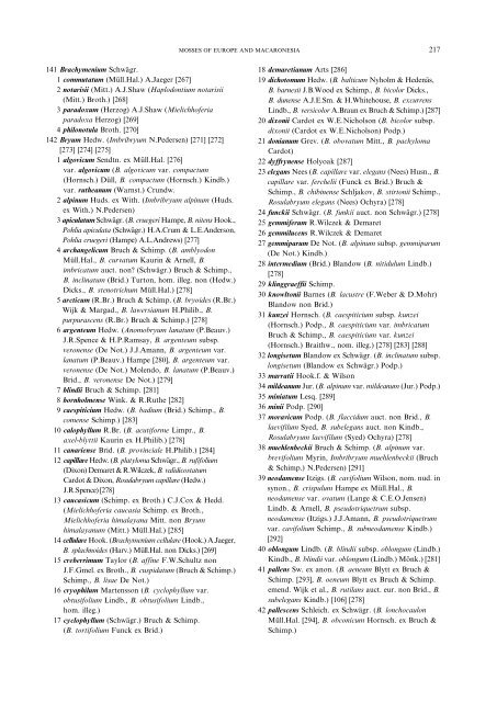 Bryological Monograph An annotated checklist of the mosses of ...