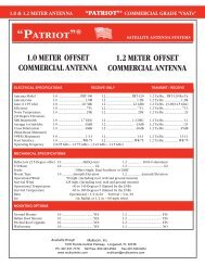 “patriot”® 1.2 meter offset commercial antenna - Multicom