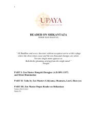 READER ON SHIKANTAZA - Upaya Zen Center