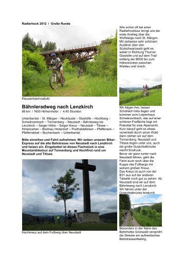 BÃ¤hnleradweg nach Lenzkirch