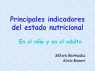 Principales indicadores del estado nutricional