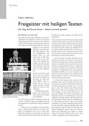 Freigeister mit heiligen Texten Der Weg des Wortes ... - Junge Kirche