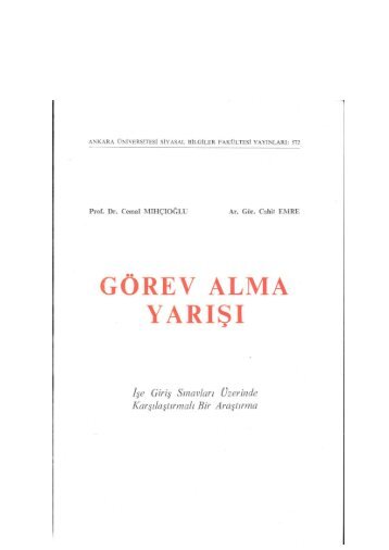 görev alma yarışı - Ankara Üniversitesi Kitaplar Veritabanı