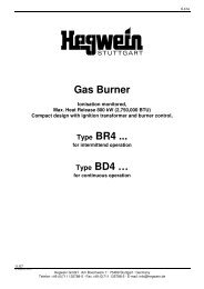 Gas Burner Type BR4 ... Type BD4 â¦ - SES Combustion AB