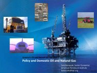 Policy and Domestic Oil and Natural Gas