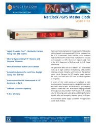 ntp ethernet time server model 9188 specifications - Spectracom