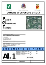 DDP_Relazione_8 ottobre 2012 - Comune di Chignolo d'Isola