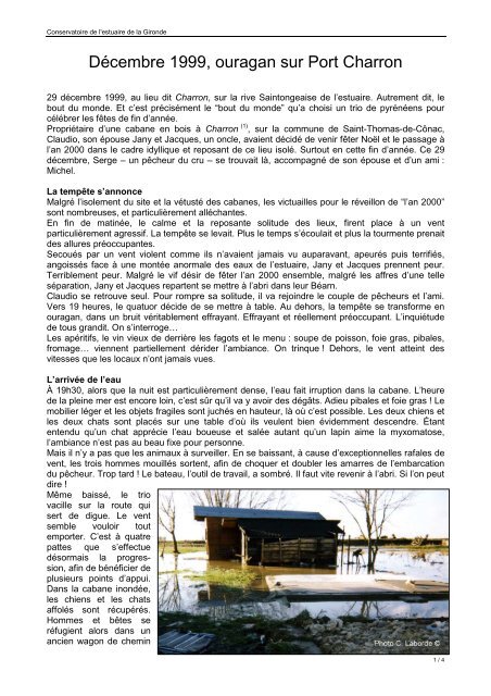 PropriÃ©taire d'une cabane en bois Ã  Charron (1) - Le Conservatoire ...