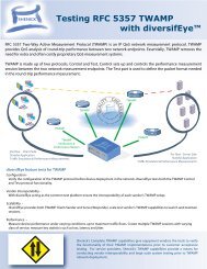 Testing RFC 5357 TWAMP with diversifEyeâ¢ - Shenick Network ...