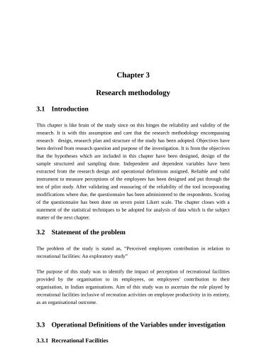 Chapter 3 Research methodology - Christ University Institutional ...